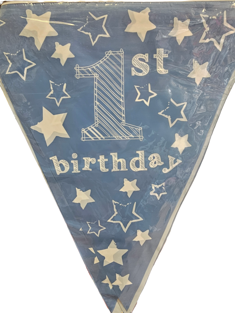 1st Birthday Bunting Blue